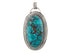 Sterling Silver Large Turquoise Artisan Pendant, (SP-5684)